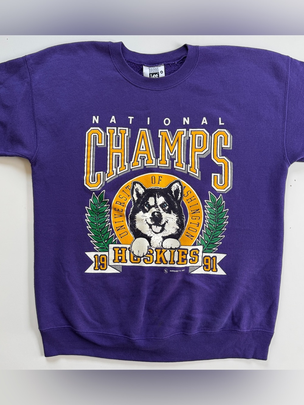 Washington Huskies NCAA Championship National Champs 1991 Sweatshirt Size XL